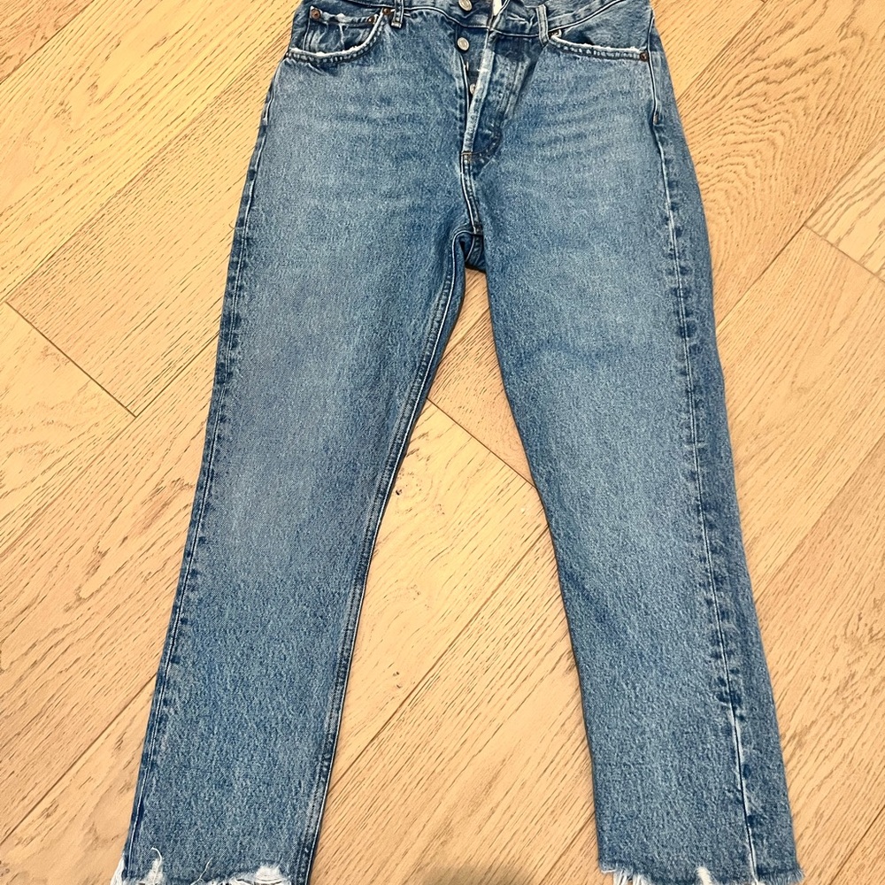 Agolde Riley Cropped Jeans 27 - Picture 3 of 7